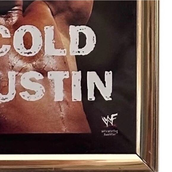 Stone Cold Steve Austin Framed Collectable WWF Wrestling 6 x 6 Memorabilia 90s - Picture 5 of 6